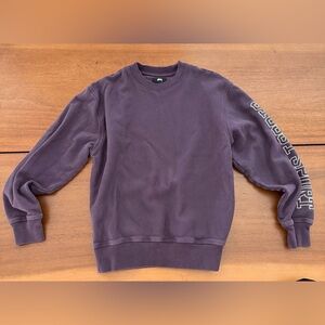 Stussy Men's Purple Crewneck Sweatshirt
